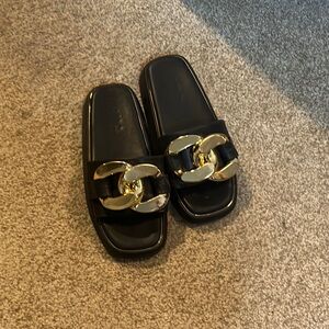 Gold chain slides